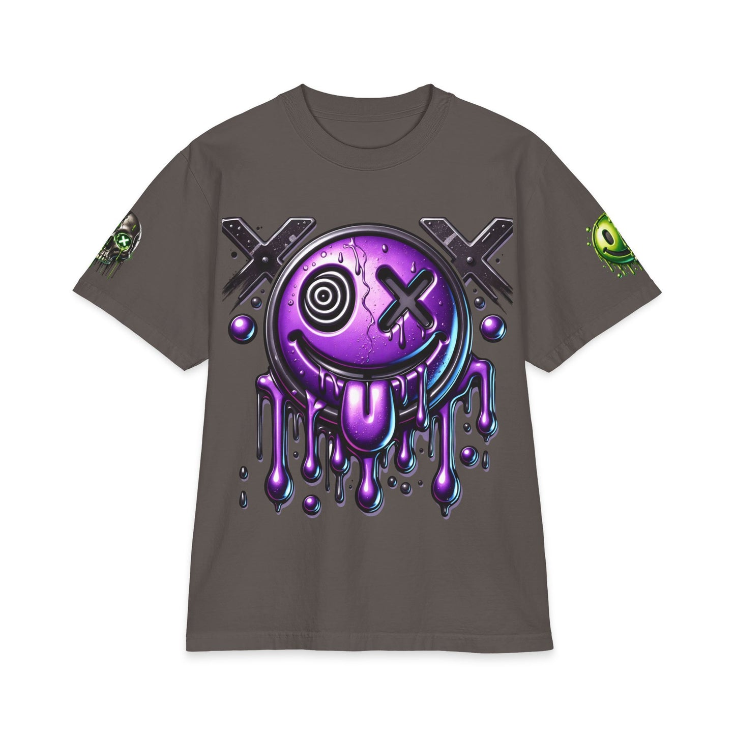 Urban Underground Collection - Neon Drip Drooly, Graphic 4-way T Shirt - CaliPride Clothing