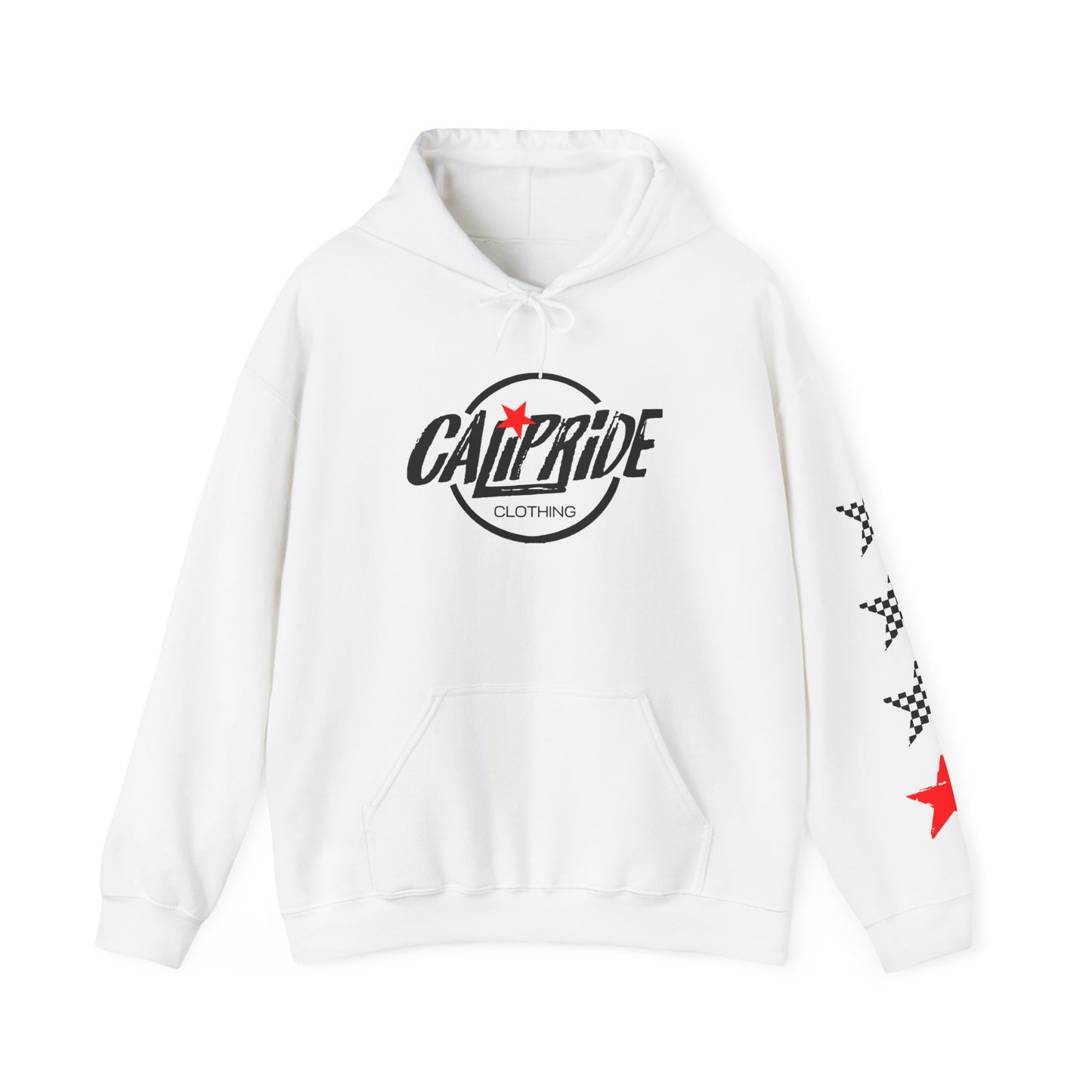 'West Coast Vibe', Checkered Sugar Skull & Stars Hoodie - CaliPride Clothing