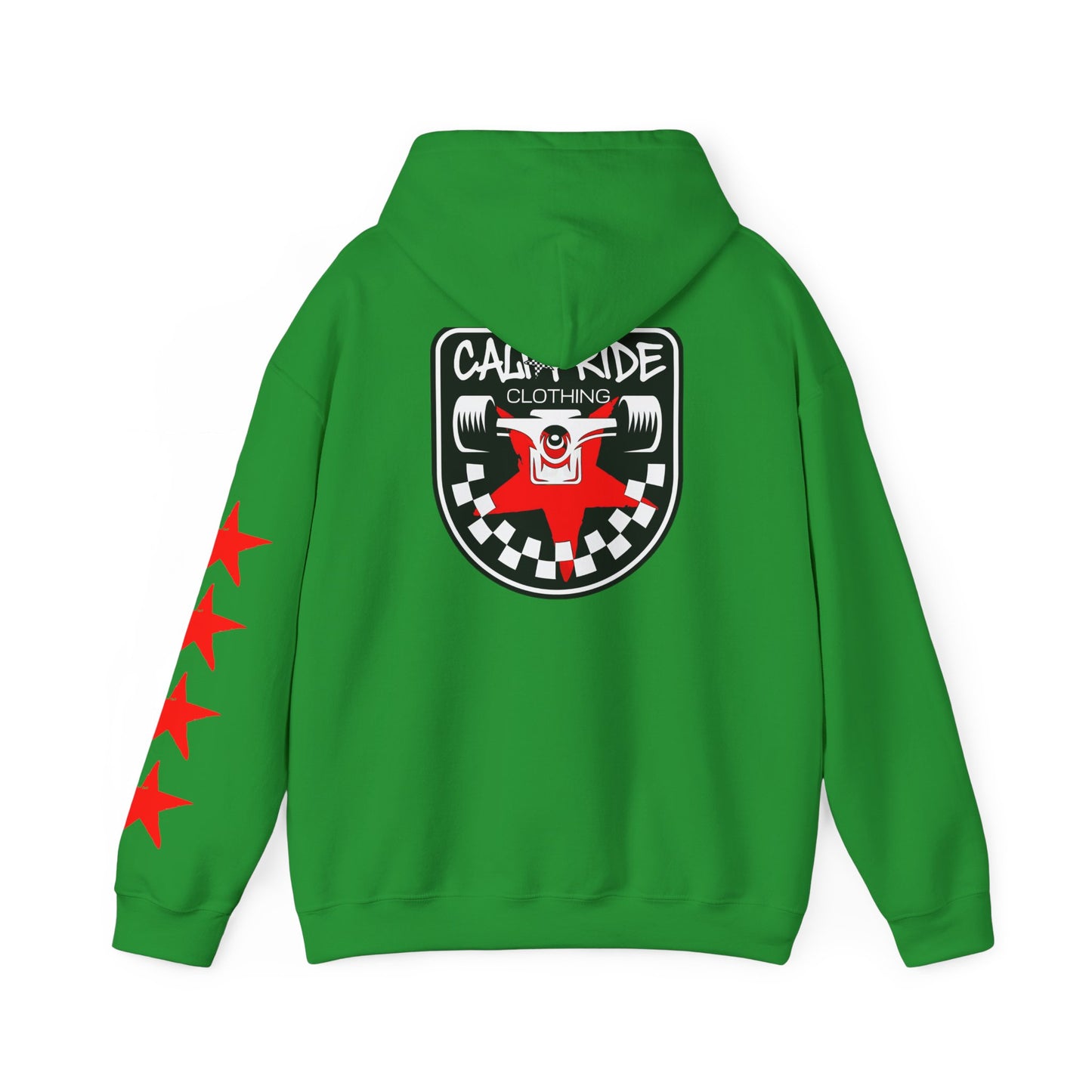 CaliPride Checkered Star Emblem Hoodie | CaliPride Clothing white logo