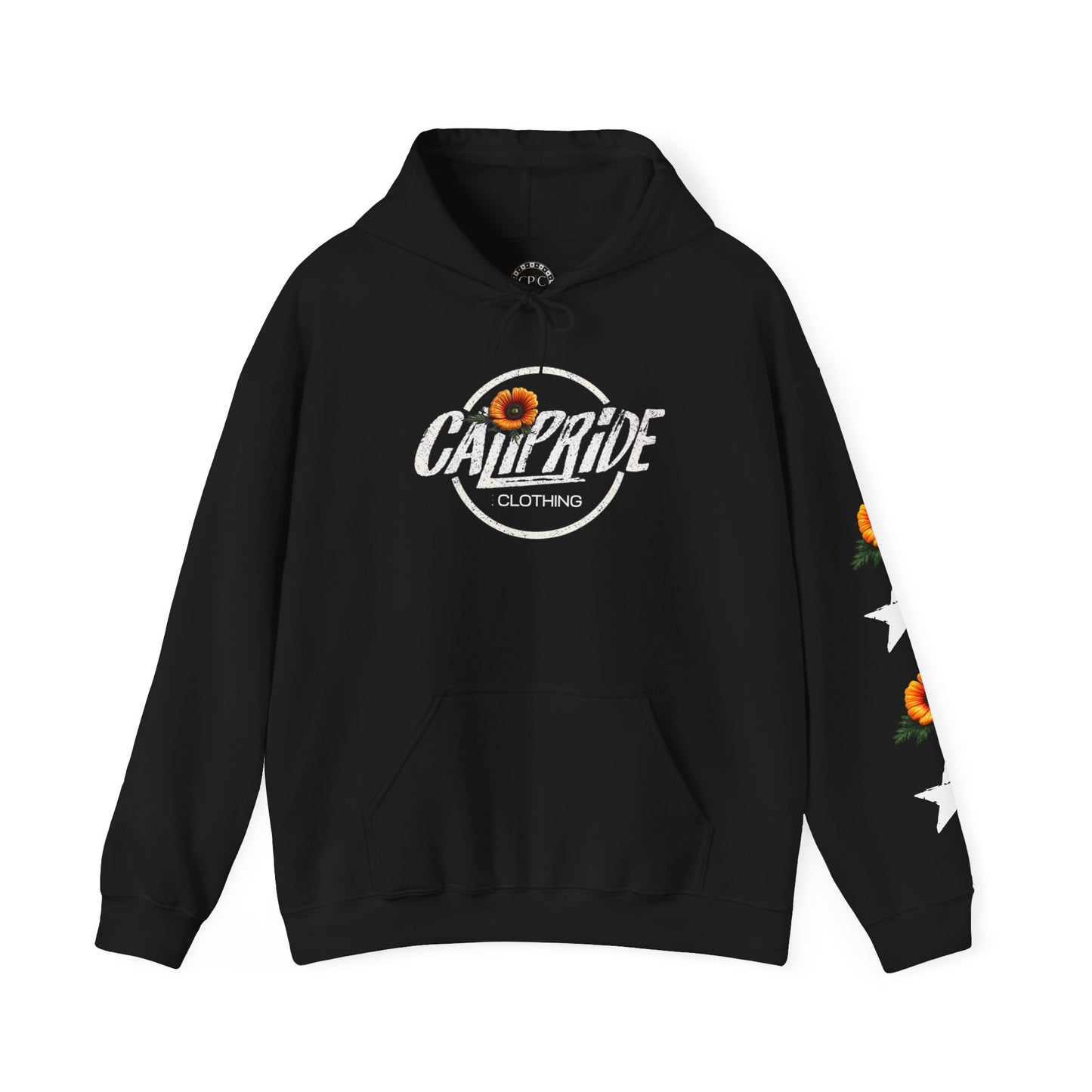 Surf & Beach Collection - Pacific Coast Highway & California Poppies, Graphic Hoodie | CaliPride Clothing