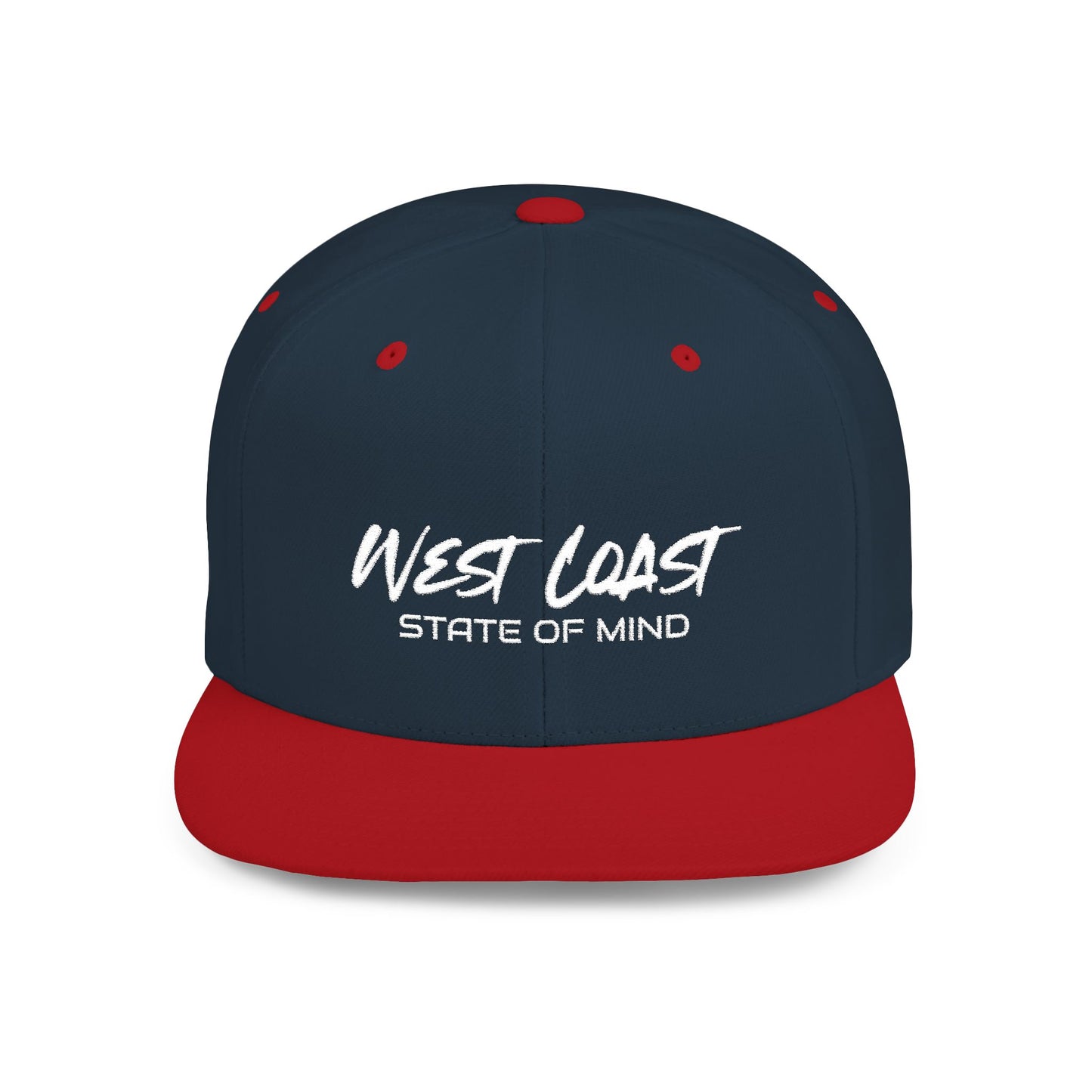 Urban Underground Collection - West Coast State Of Mind, Flat Bill Snapback Hat, Embroidered - CaliPride Clothing