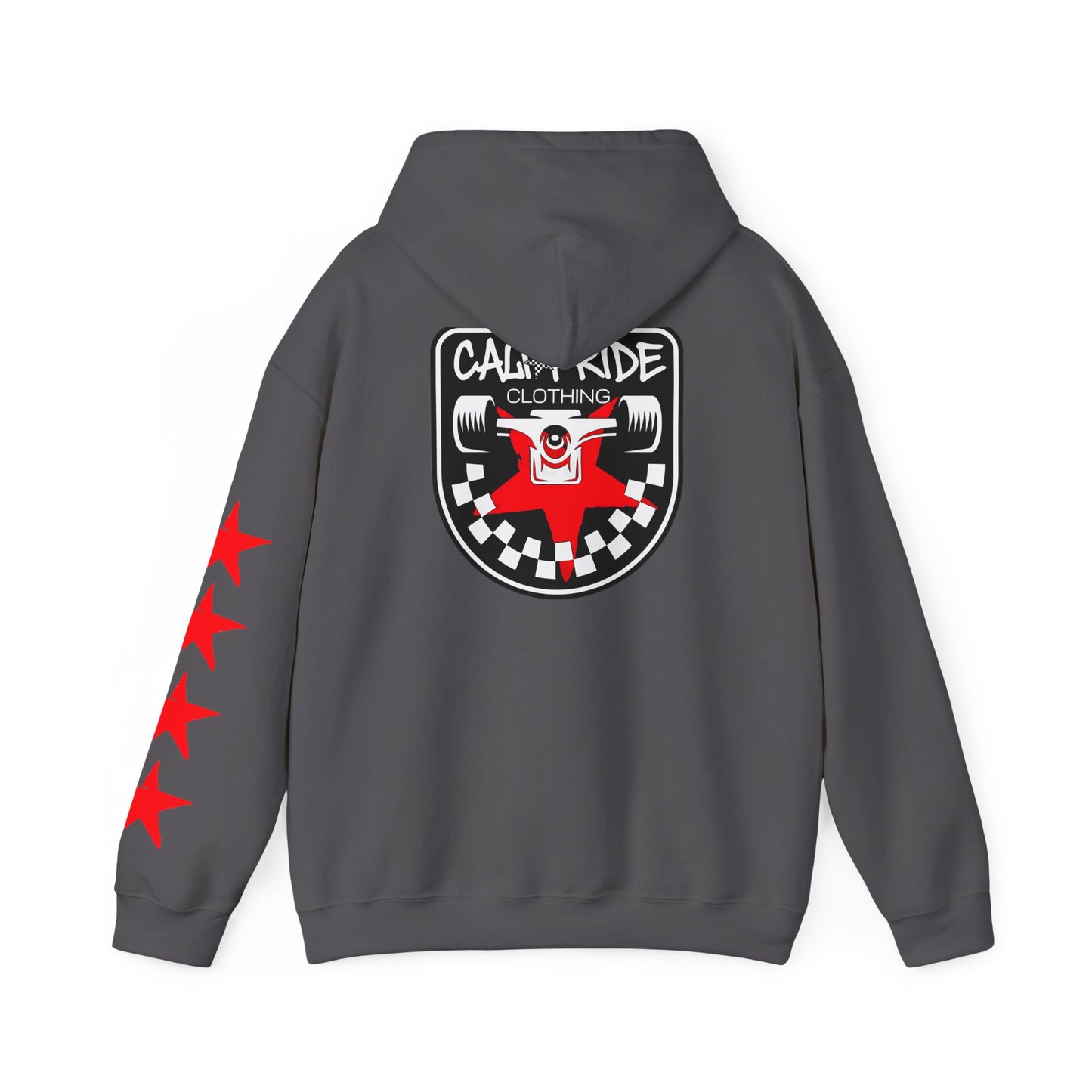 CaliPride Checkered Star Emblem Hoodie | CaliPride Clothing white logo