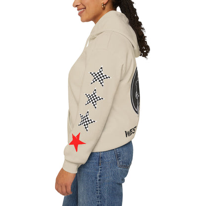 'West Coast Vibe', Checkered Sugar Skull & Stars Hoodie - CaliPride Clothing