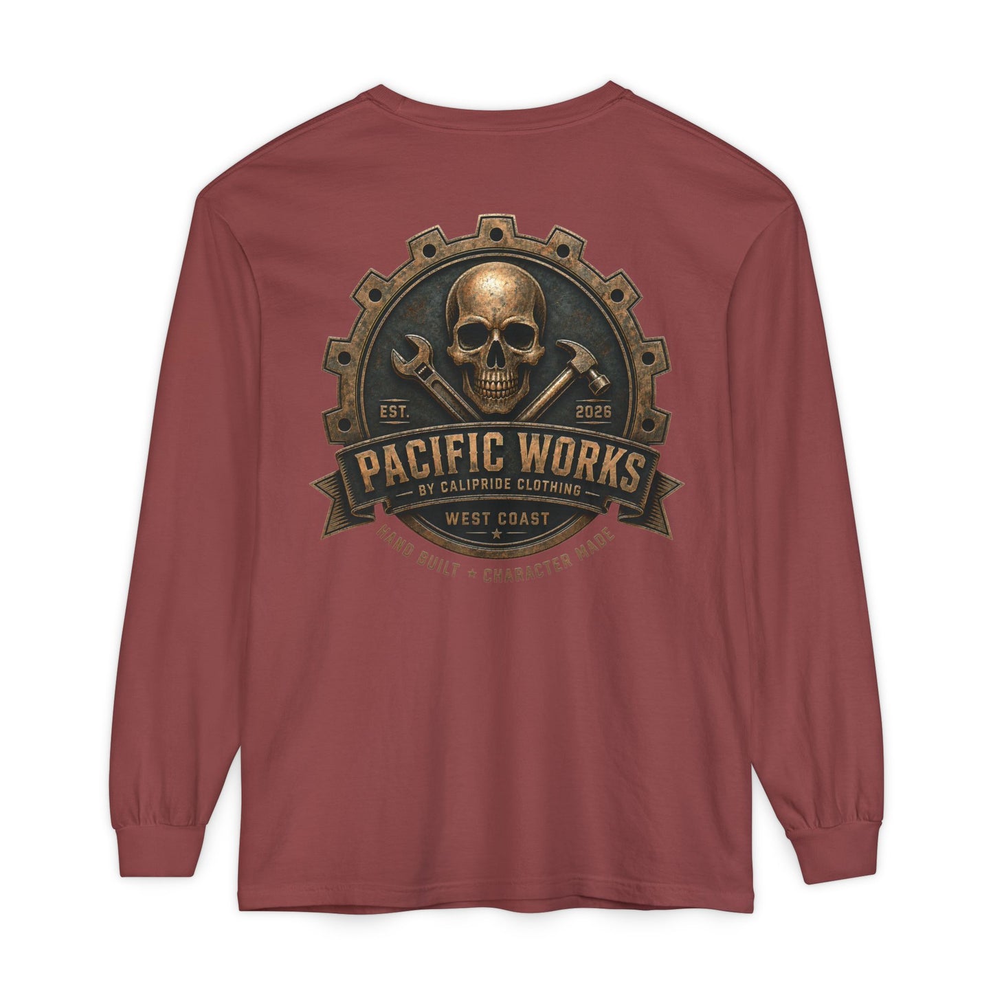 Pacific Works Collection - Signature Logo Long Sleeve T-Shirt - CaliPride Clothing