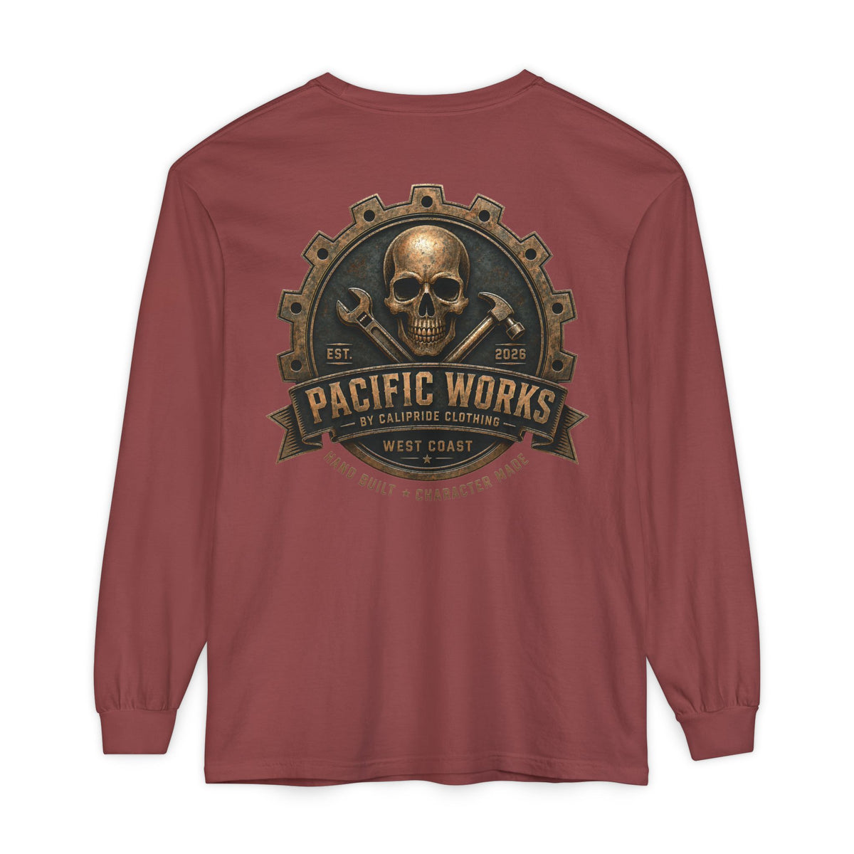 Pacific Works Collection - Signature Logo Long Sleeve T-Shirt - CaliPride Clothing
