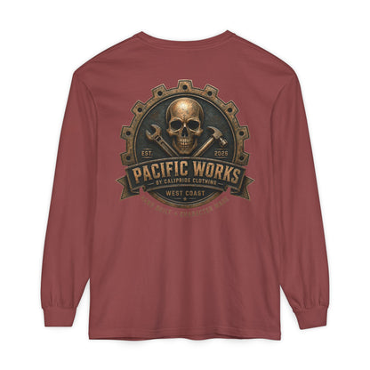 Pacific Works Collection - Signature Logo Long Sleeve T-Shirt - CaliPride Clothing