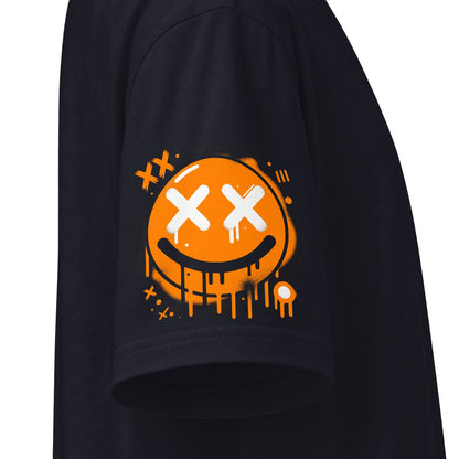 Urban Underground Collection - Neon Drip, X'd Out Smiley, Graphic 4-way T Shirt - CaliPride Clothing