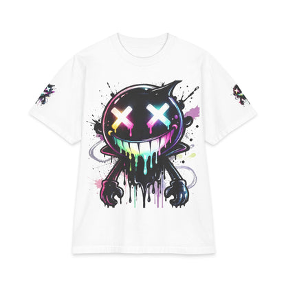 Urban Underground Collection - Neon Drip Smiley, Graphic 4-way T Shirt - CaliPride Clothing