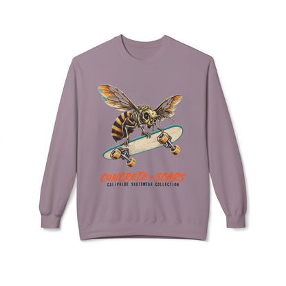 Concrete & Scars Collection - Bee Shredder, Graphic Sweatshirt — CaliPride Clothing