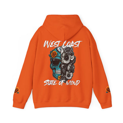 Urban Underground Collection | West Coast State of Mind - Floral & Turquoise Sugar Skull Hoodie | CaliPride Clothing