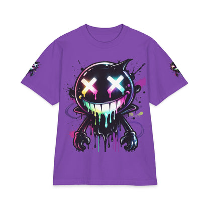 Urban Underground Collection - Neon Drip Smiley, Graphic 4-way T Shirt - CaliPride Clothing