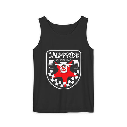 Checkered Truck Emblem Tank Top - CaliPride Clothing