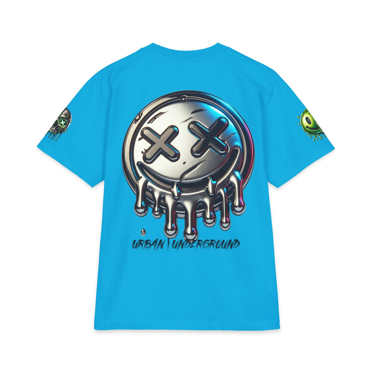 Urban Underground Collection - Neon Drip Drooly, Graphic 4-way T Shirt - CaliPride Clothing