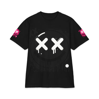 Urban Underground Collection - Neon Drip, X'd Out Smiley, Graphic 4-way T Shirt - CaliPride Clothing