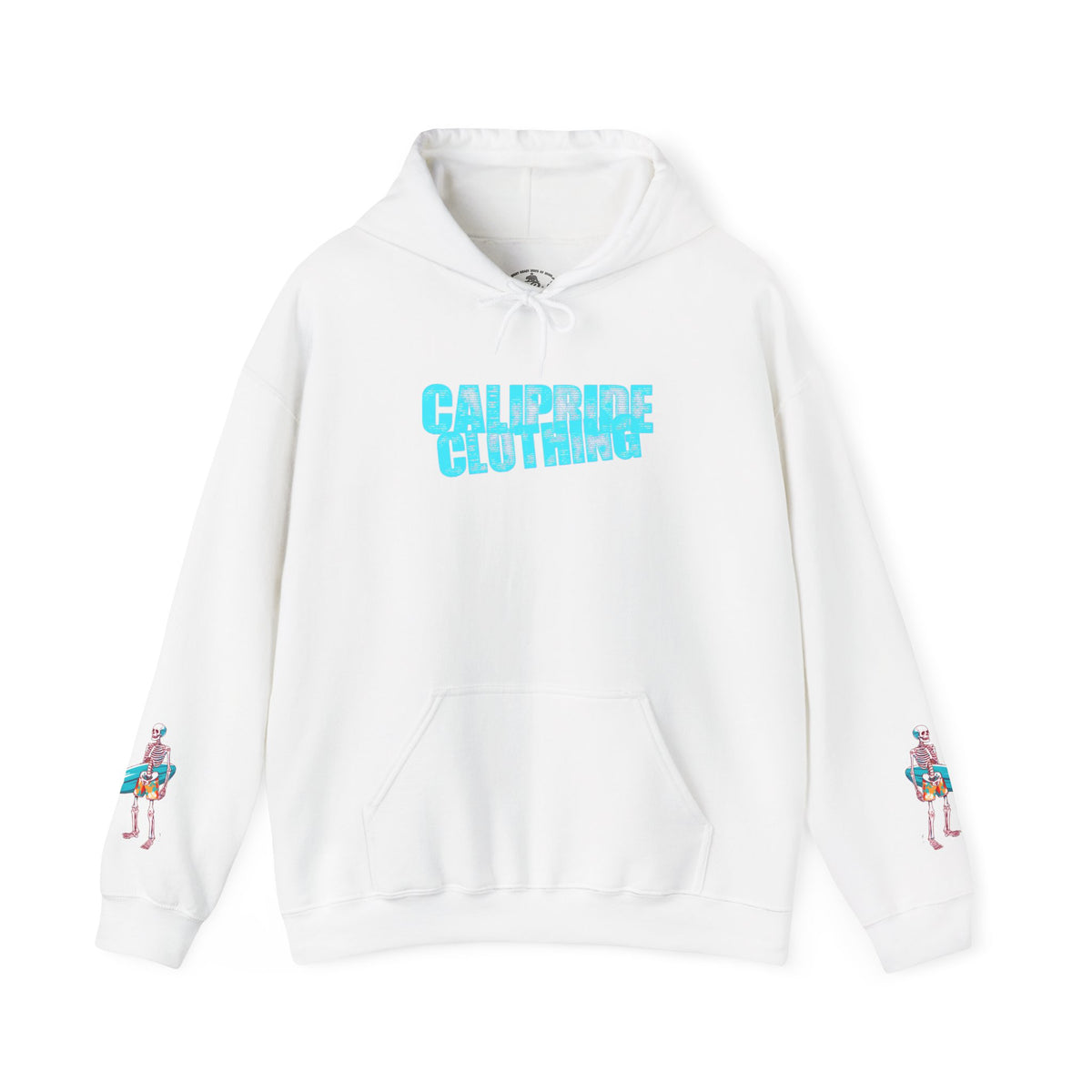 Surf & Beach Collection - Skeleton Sunset Surfer, Graphic Hoodie - CaliPride Clothing