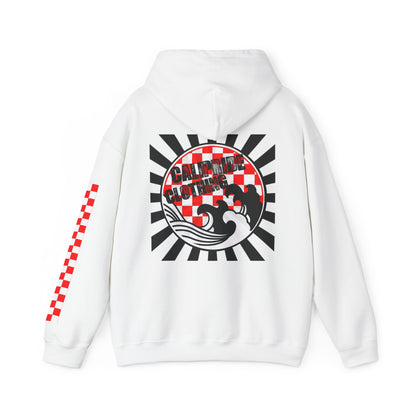 Skate & Surf Collection - Ocean Wave & Checkers Burst, Graphic Hoodie - CaliPride Clothing