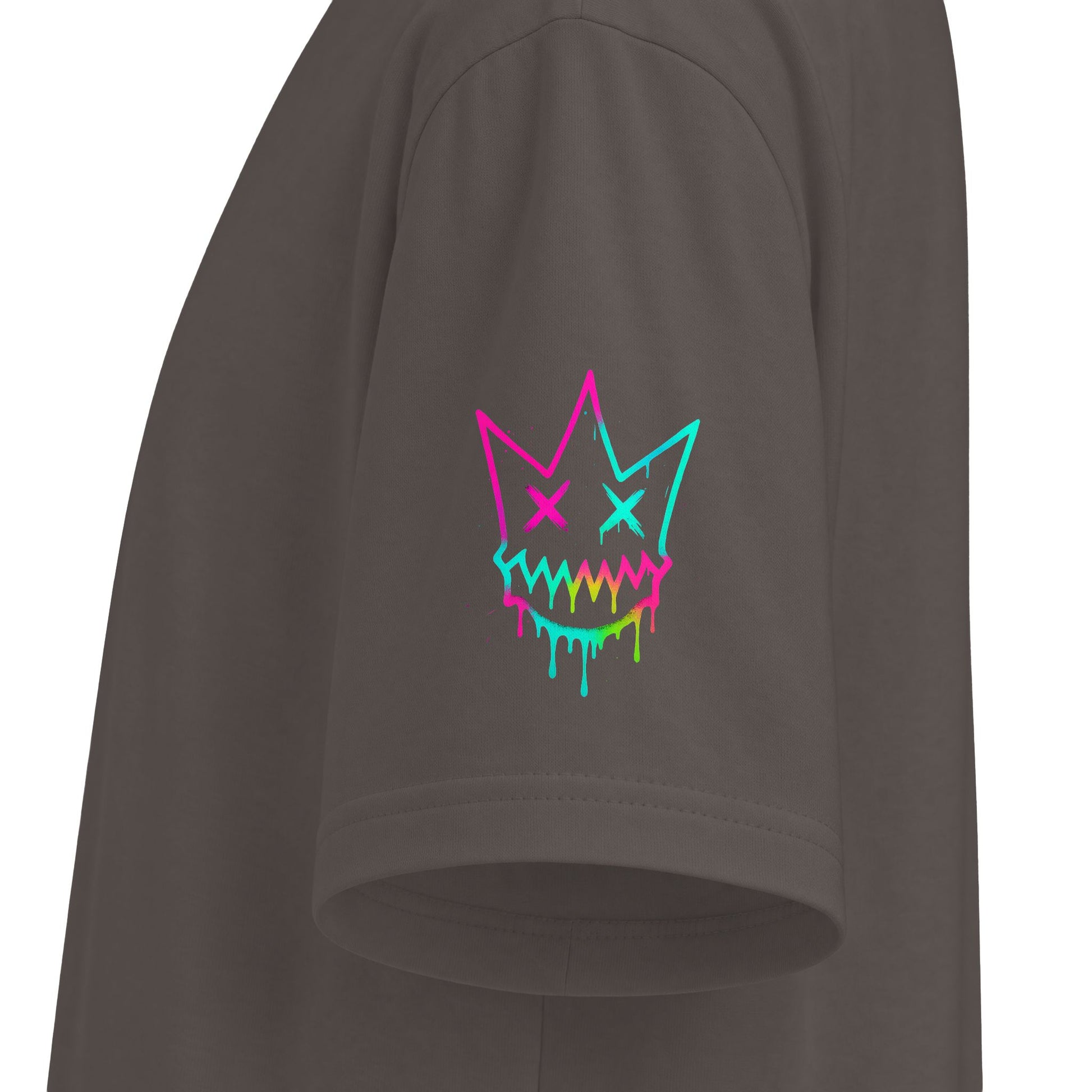 Urban Underground Collection - Neon Drip, Crown Face, Graphic 4-way T Shirt - CaliPride Clothing