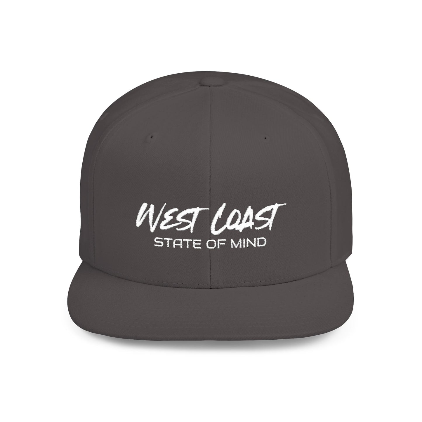 Urban Underground Collection - West Coast State Of Mind, Flat Bill Snapback Hat, Embroidered - CaliPride Clothing