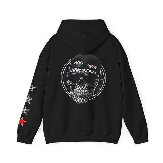 Urban Underground Collection | West Coast Vibe series - Checkered Sugar Skull & Stars Hoodie - CaliPride Clothing