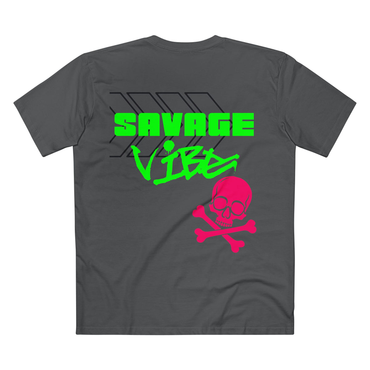 Urban Underground Collection | Savage Vibe series - Skull Trax, Neon Green & Pink, Premium Graphic Tee — CaliPride Clothing