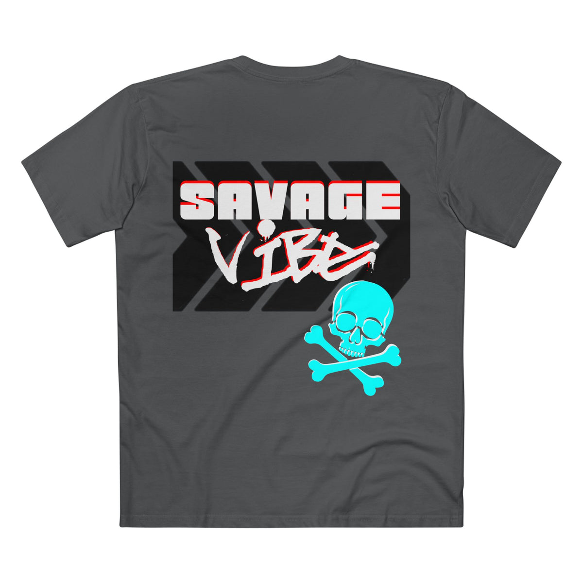 Urban Underground Collection | Savage Vibe series - Skull Trax, White & Turquoise, Premium Graphic Tee — CaliPride Clothing