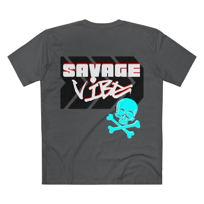 Urban Underground Collection | Savage Vibe series - Skull Trax, White & Turquoise, Premium Graphic Tee — CaliPride Clothing