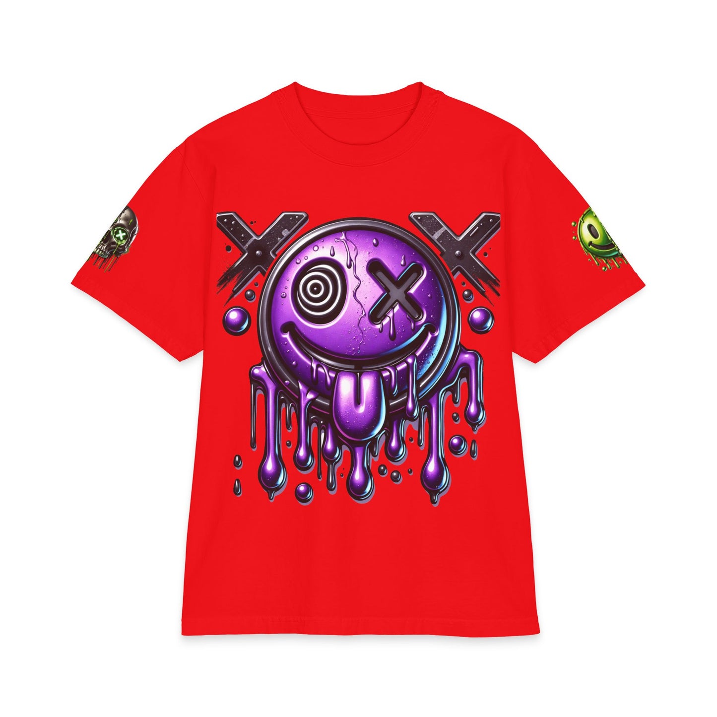 Urban Underground Collection - Neon Drip Drooly, Graphic 4-way T Shirt - CaliPride Clothing