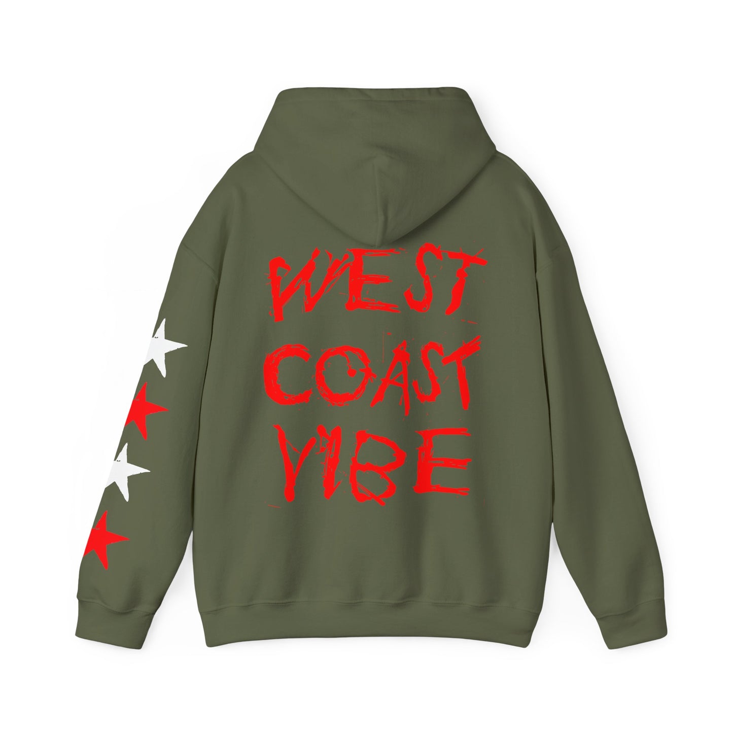 'West Coast Vibe' Graphic Hoodie w Stars - Multiple colors | CaliPride Clothing