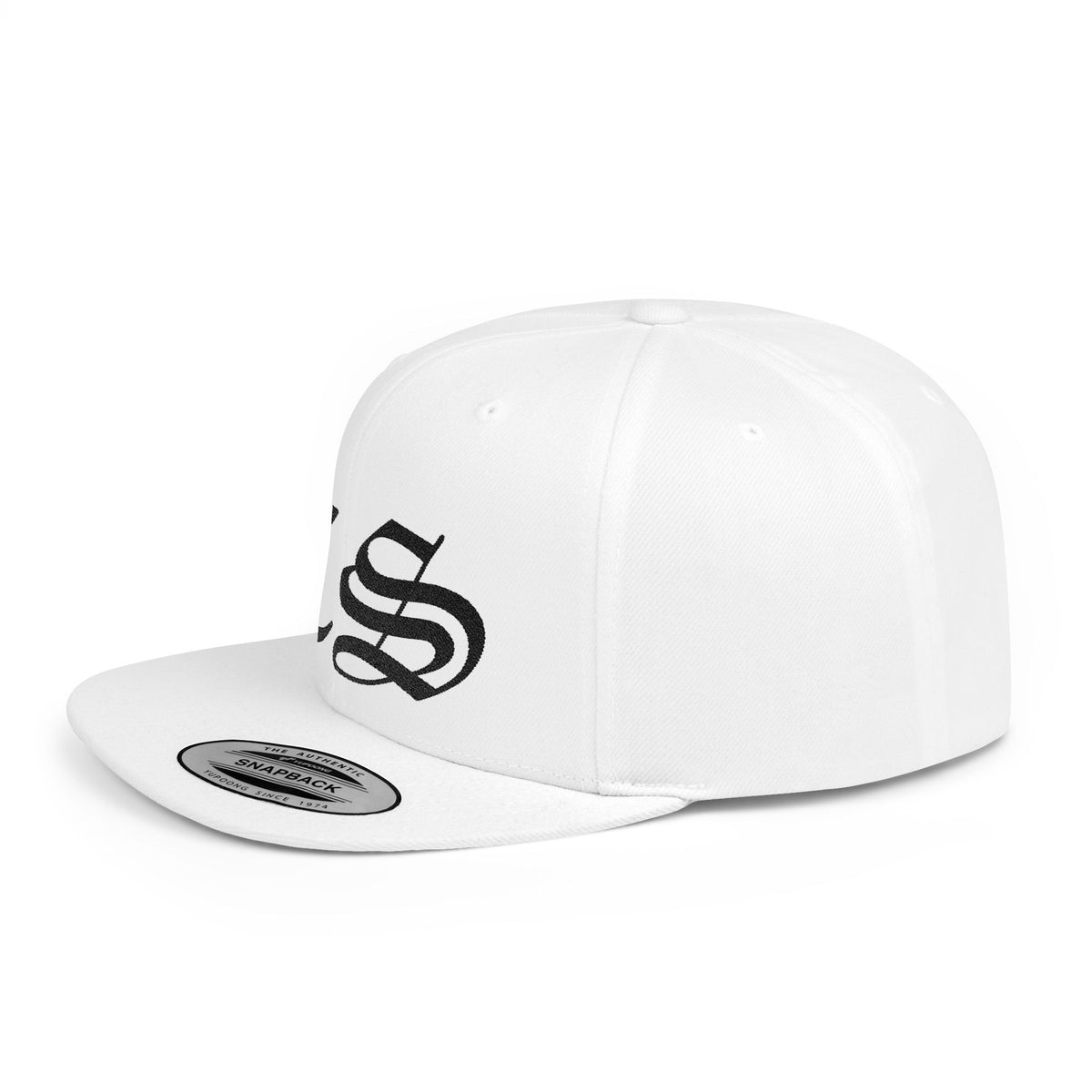 Concrete & Scars Skatewear Collection - CS Old English Embroidered, black logo, Hat | Flat Bill Snapback - CaliPride Clothing