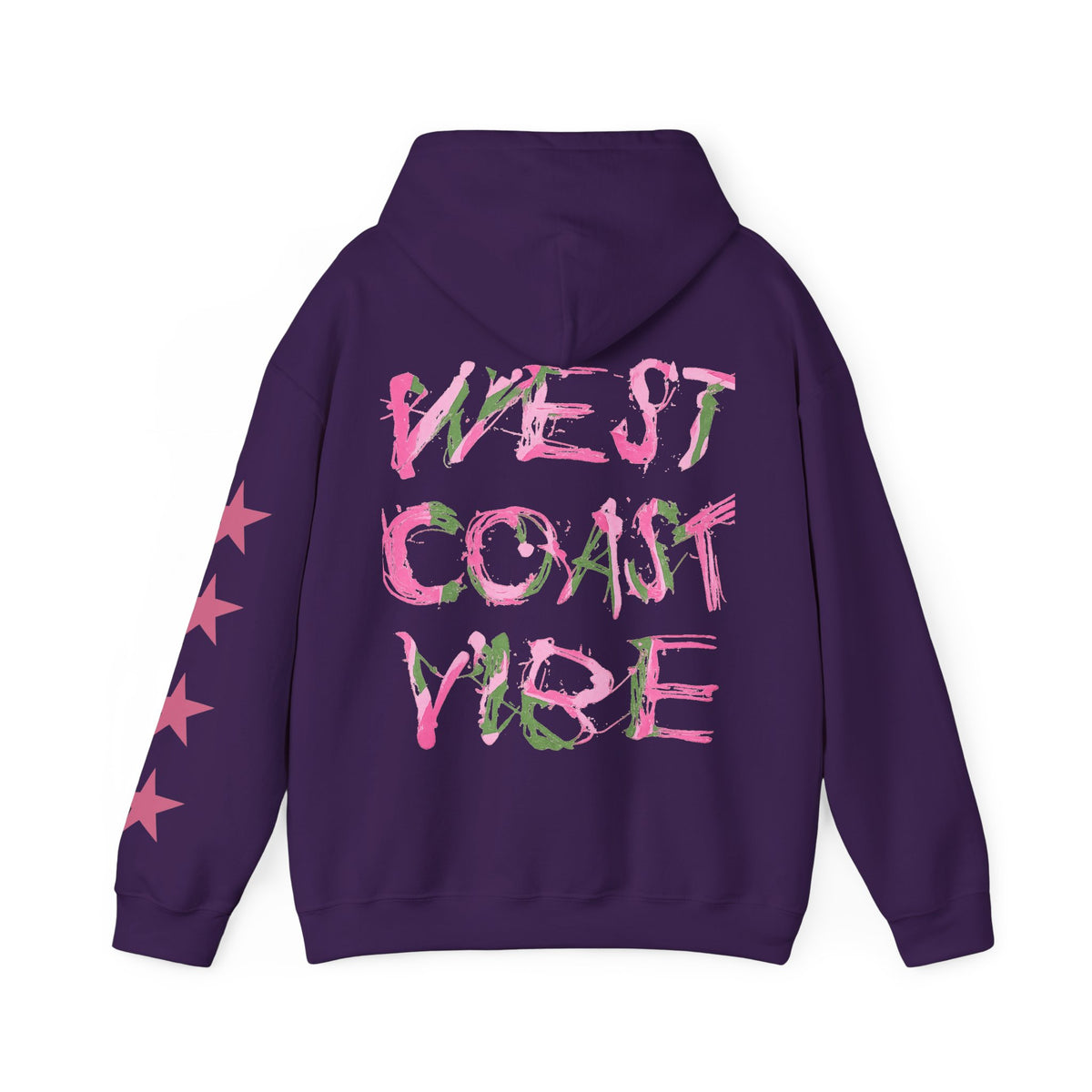 Urban Underground Collection | West Coast Vibe series - Multicolor Graphic & Stars Hoodie - CaliPride Clothing