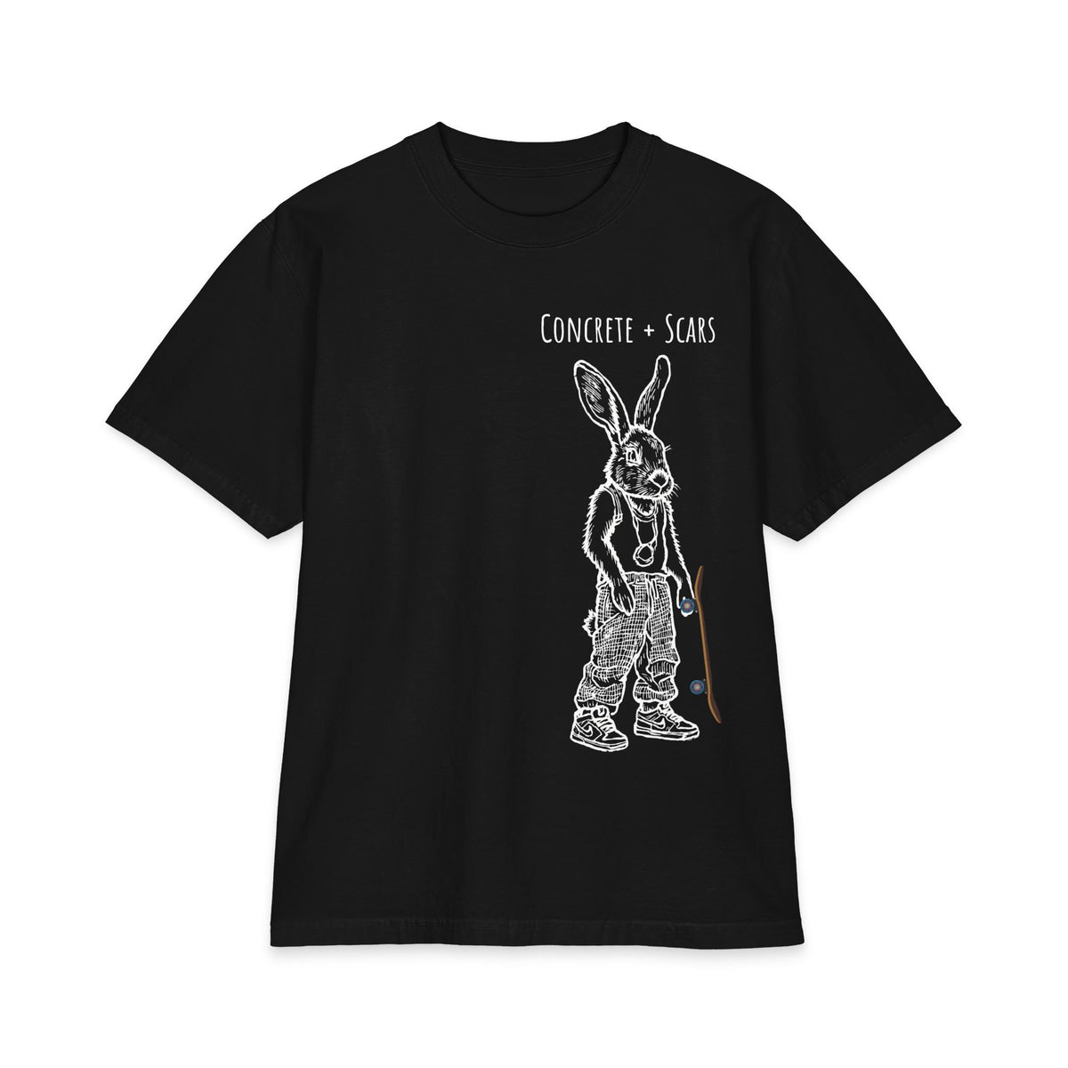 Concrete & Scars Skatewear Collection - Skateboard Bunny, Graphic T-Shirt – CaliPride Clothing