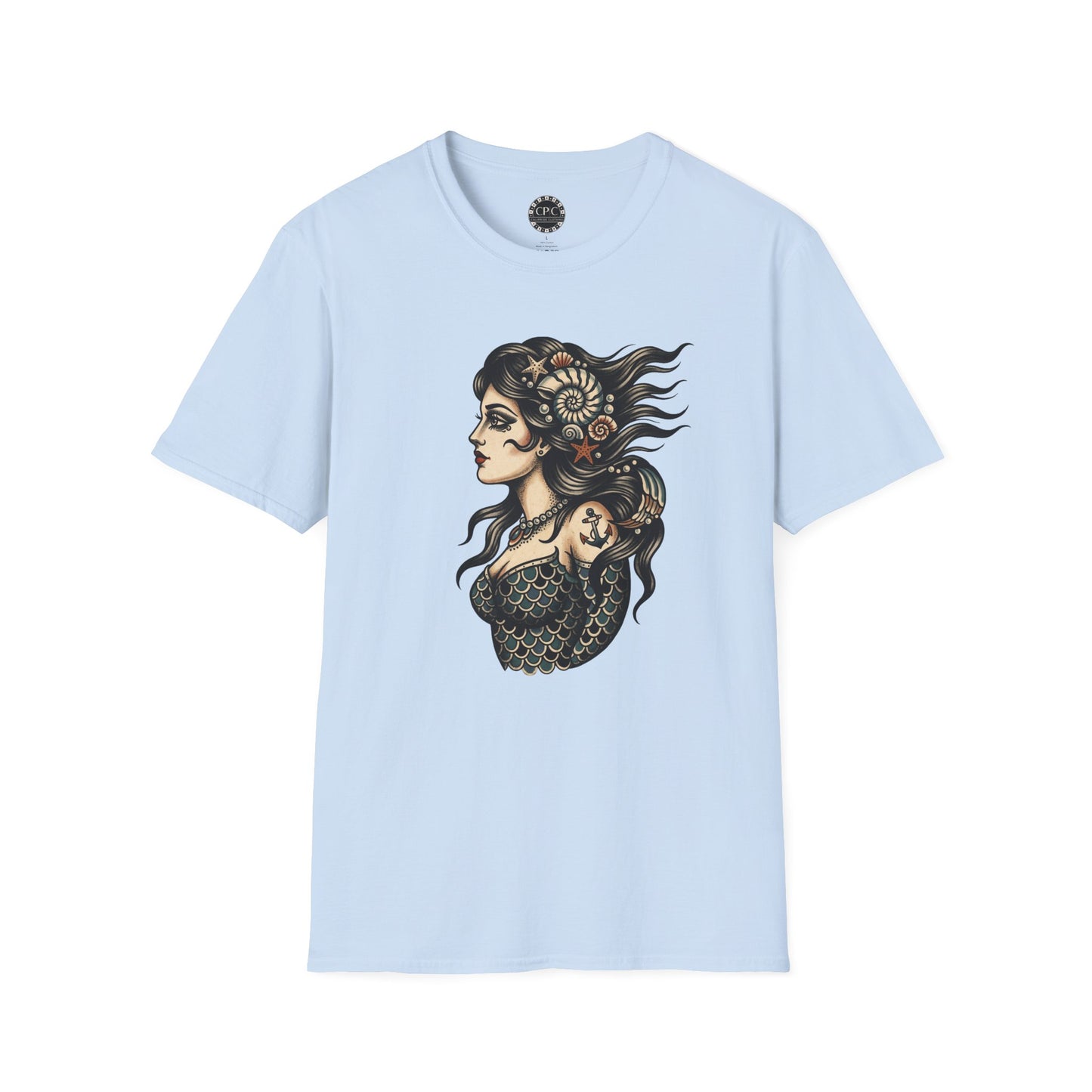 Pacific Works Collection - Vintage Mermaid Graphic T-Shirt — CaliPride Clothing
