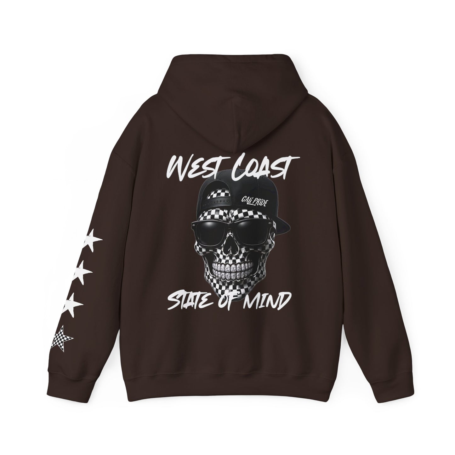Urban Underground Collection | West Coast State of Mind - B&W Checkered OG Sugar Skull Hoodie - CaliPride Clothing
