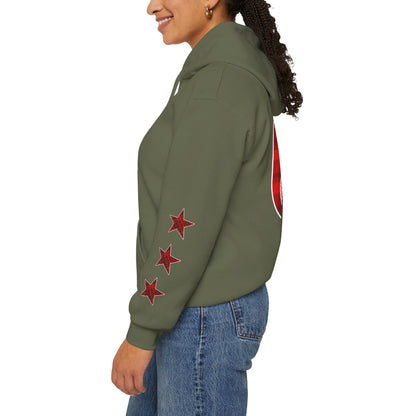 Skate & Surf Collection - CALI | CULTURE, Red Plaid Emblan w Stars Hoodie - CaliPride Clothing