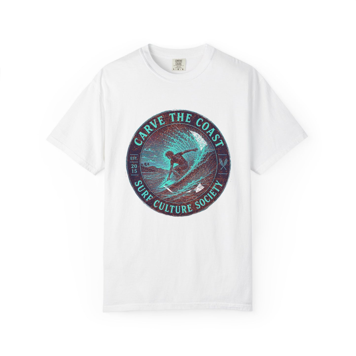Surf & Beach Collection - Ocean Vibes Series, Carve the Coast, T-Shirt - CaliPride Clothing