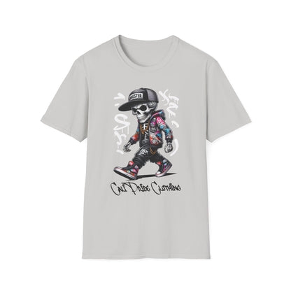 Graffiti Skeleton Artist Graphic T-Shirt
