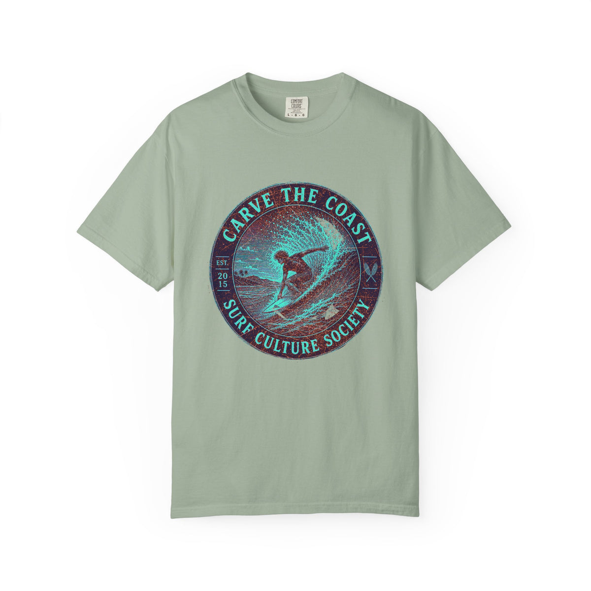 Surf & Beach Collection - Ocean Vibes Series, Carve the Coast, T-Shirt - CaliPride Clothing