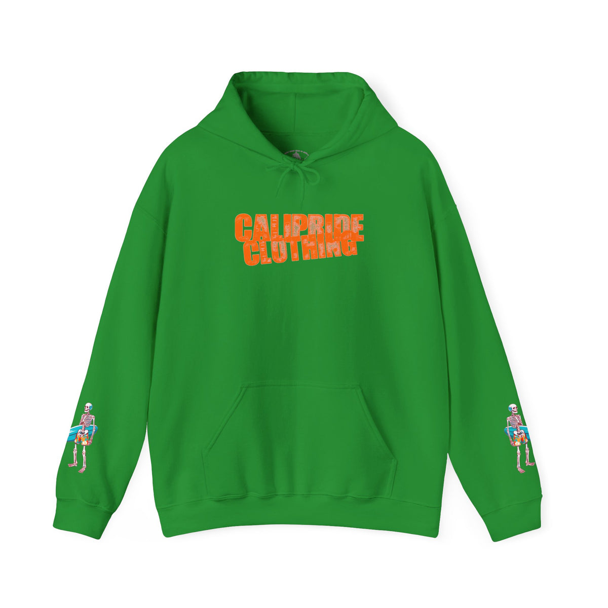 Surf & Beach Collection - Skeleton Sunset Surfer, Graphic Hoodie - CaliPride Clothing