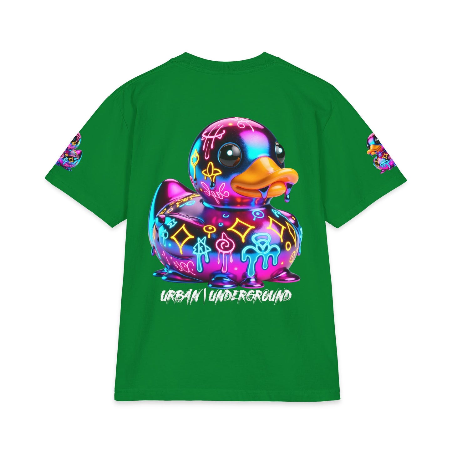 Urban Underground Collection - Neon Drip, Rub'a Ducky, Graphic 4-way T Shirt - CaliPride Clothing