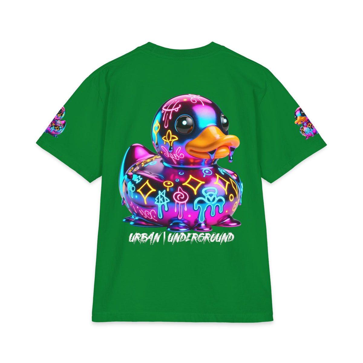 Urban Underground Collection - Neon Drip, Rub'a Ducky, Graphic 4-way T Shirt - CaliPride Clothing