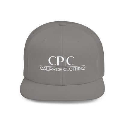 The Elite Collection - CP | C Signature Logo, Flat Bill Snapback Hat, Embroidered - CaliPride Clothing