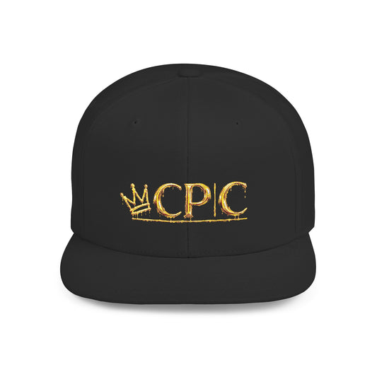 Urban Underground Collection - CP | C Gold Drip Edition No. 1, Embroidered Flat Bill Hat - CaliPride Clothing