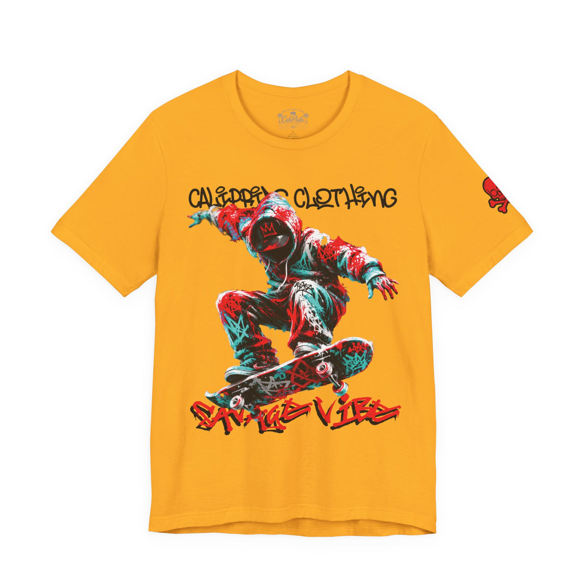 Skate & Surf Collection - Savage Vibe Skater Graphic T-Shirt - CaliPride Clothing