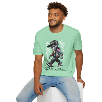 Graffiti Skeleton Artist Graphic T-Shirt