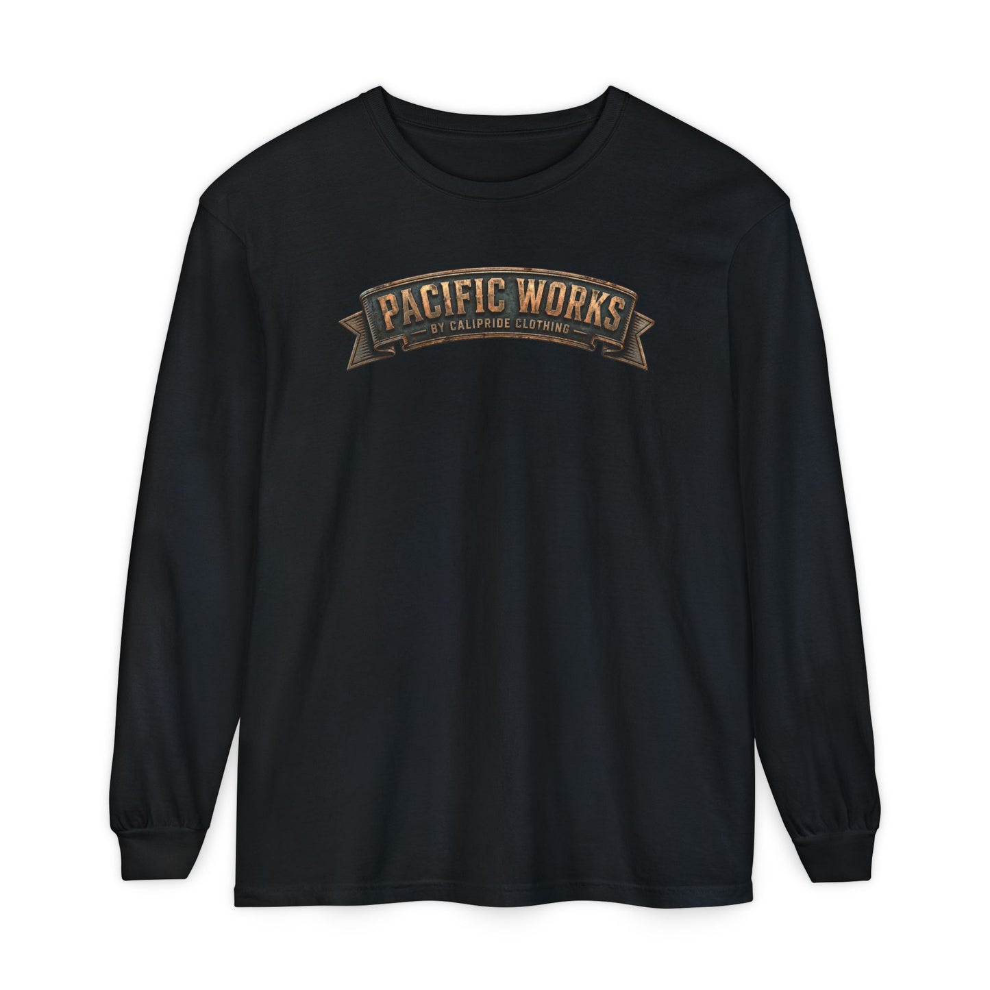 Pacific Works Collection - Signature Logo Long Sleeve T-Shirt - CaliPride Clothing