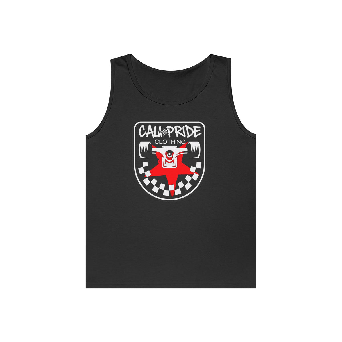 Skate & Surf Collection - Checkered Truck Emblem, Tank Top - CaliPride Clothing