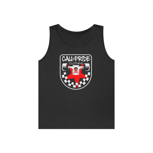 Skate & Surf Collection - Checkered Truck Emblem, Tank Top - CaliPride Clothing