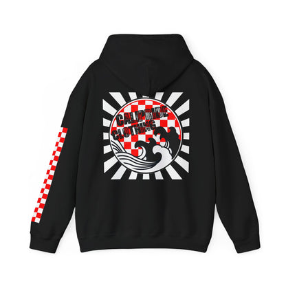 Skate & Surf Collection - Ocean Wave & Checkers Burst, Graphic Hoodie - CaliPride Clothing