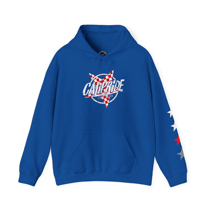 Skate & Surf Collection - Red Checkered Star, Graphic Hoodie | CaliPride Clothing