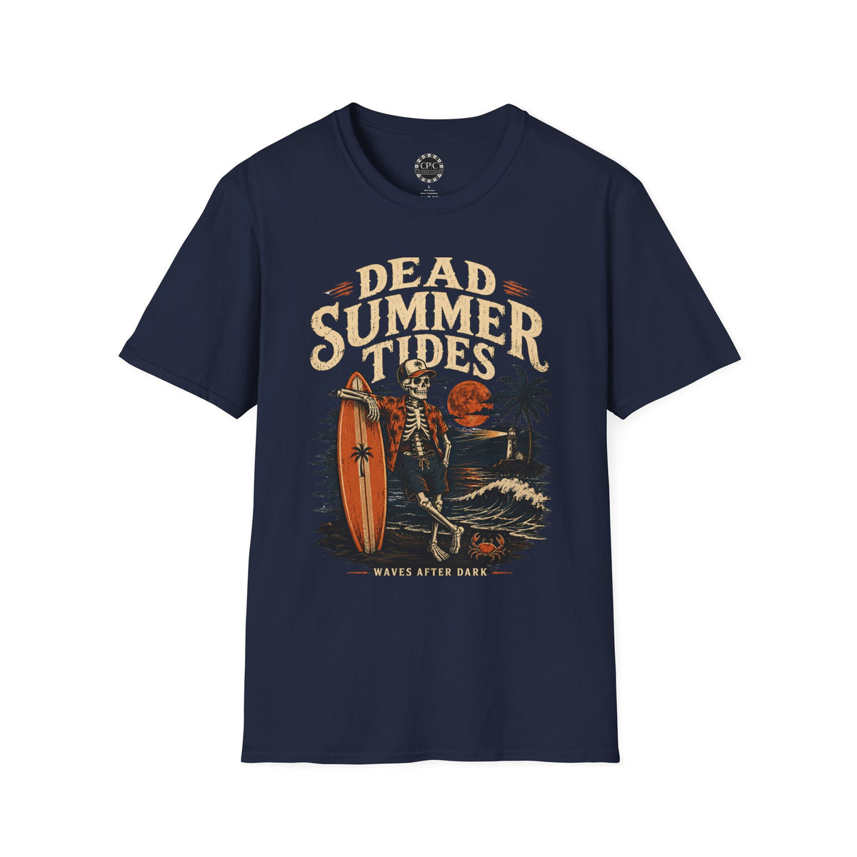 Skate & Surf Collection - Vintage Dead Summer Tides Graphic T-Shirt — CaliPride Clothing